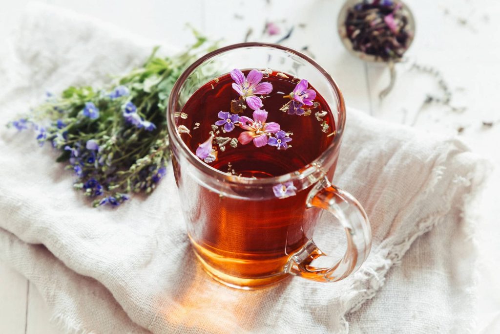 herbal tea on a table