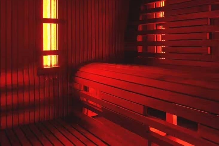 the interior of an infrared sauna
